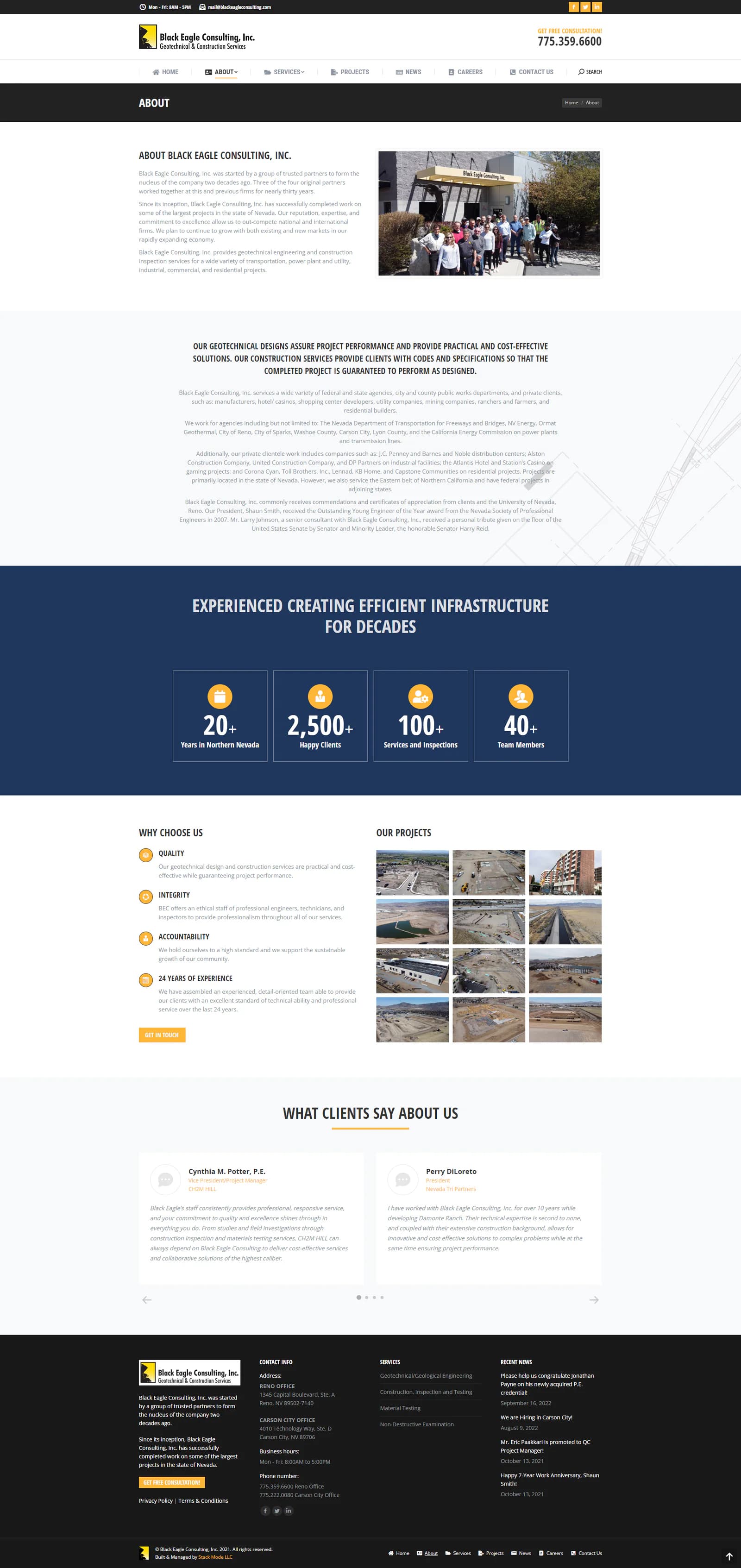 Black Eagle Consulting about page