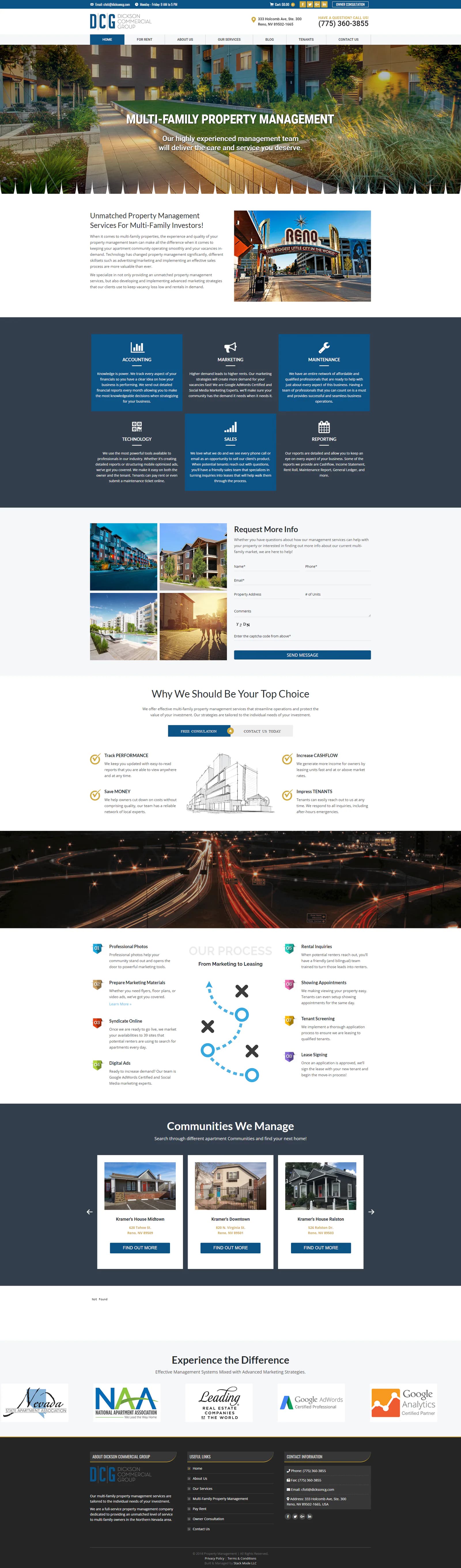 Dickson Commercial Group website by Stack Mode
