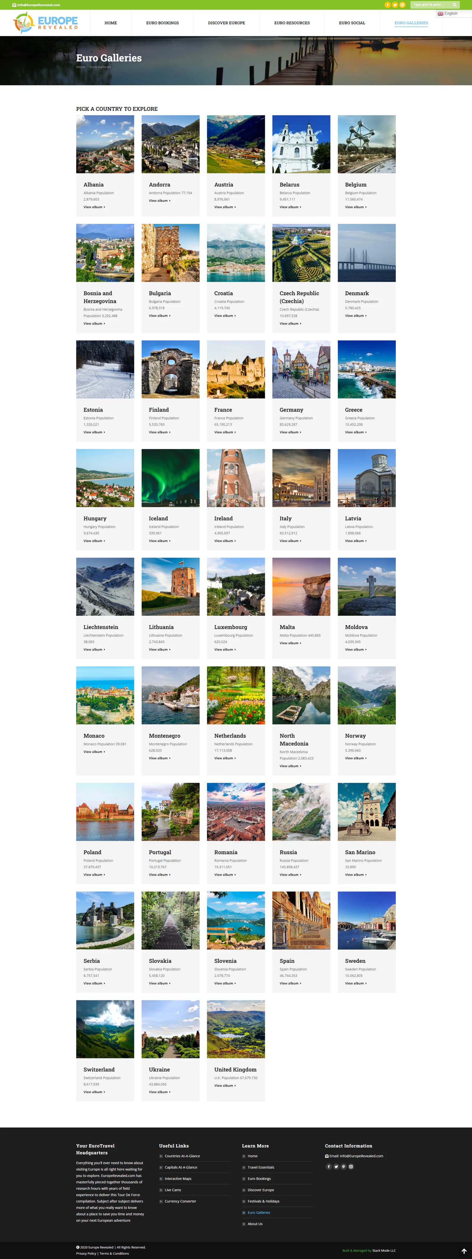 Europe Revealed galleries page