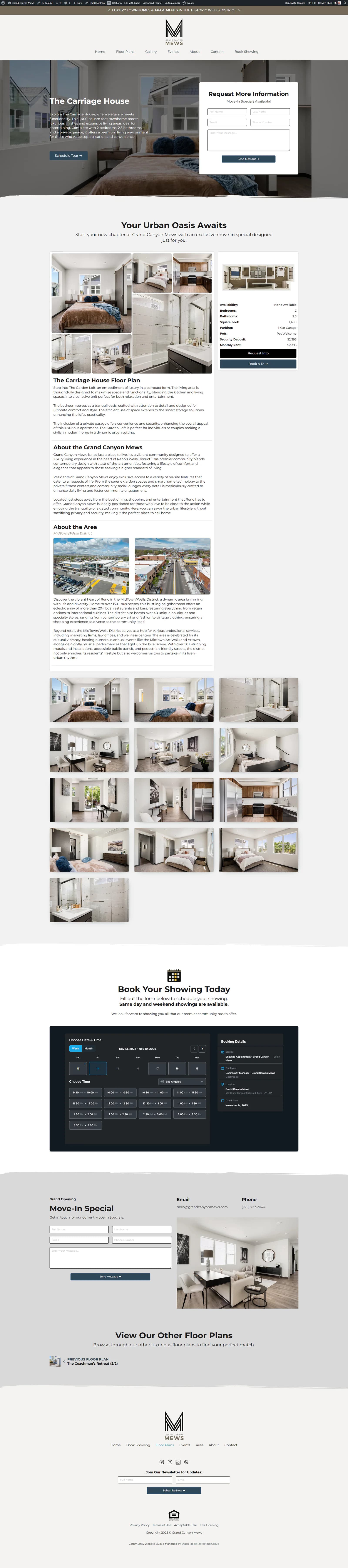Grand Canyon Mews floor plan page