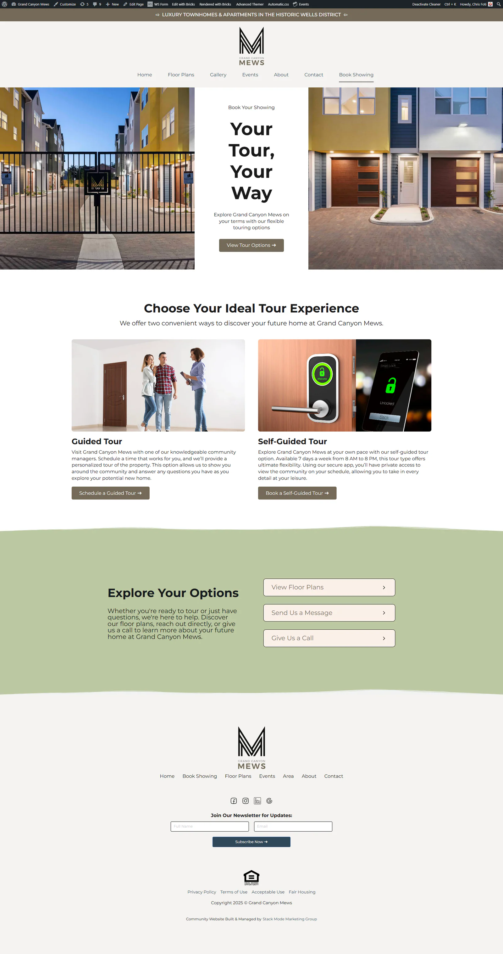 Grand Canyon Mews tours page