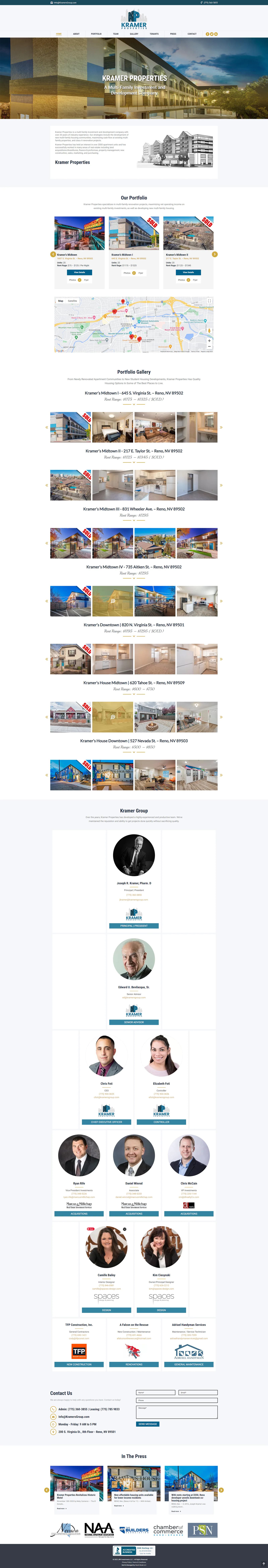 Kramer Properties website by Stack Mode