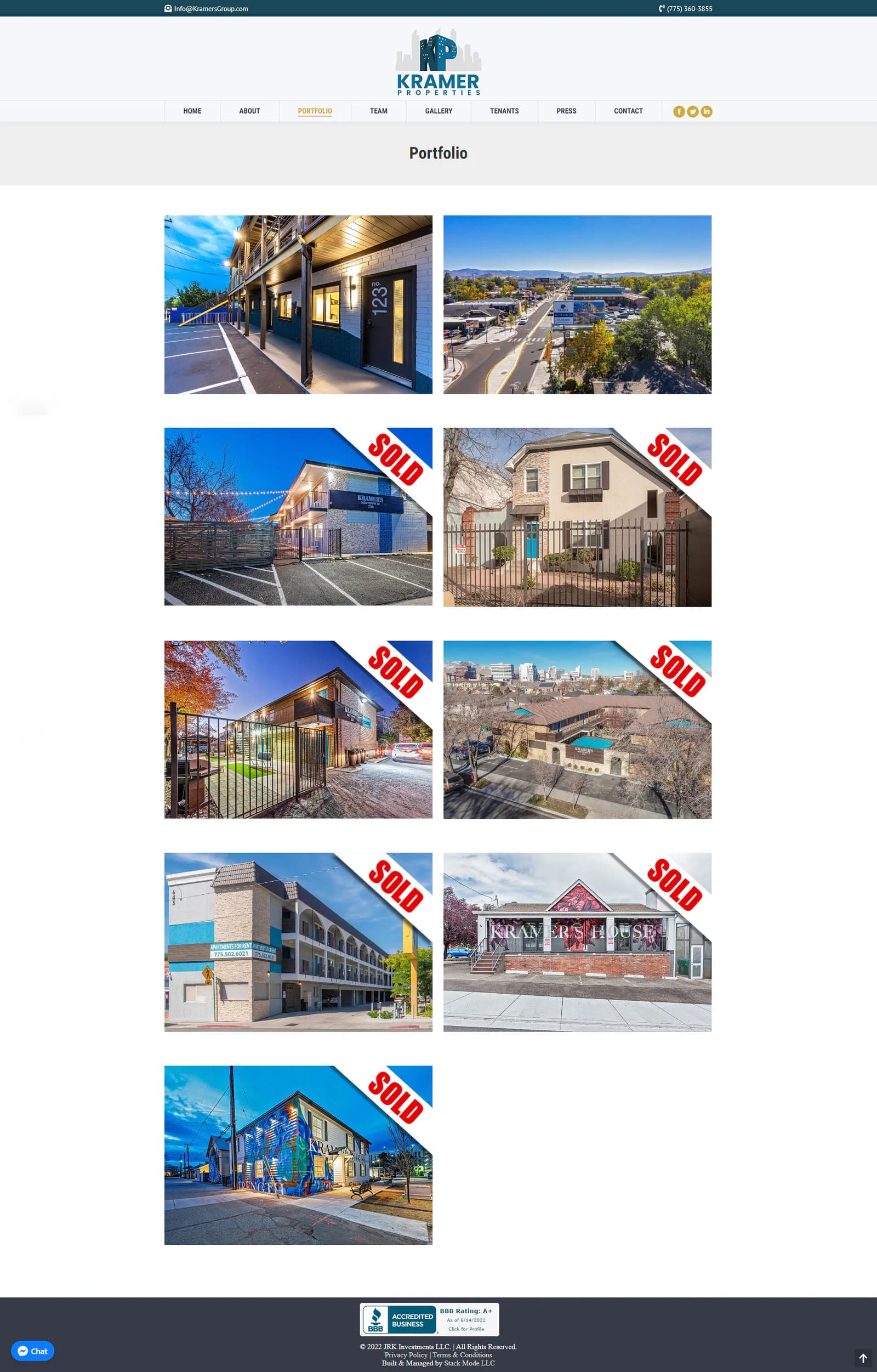 Kramer Properties portfolio page