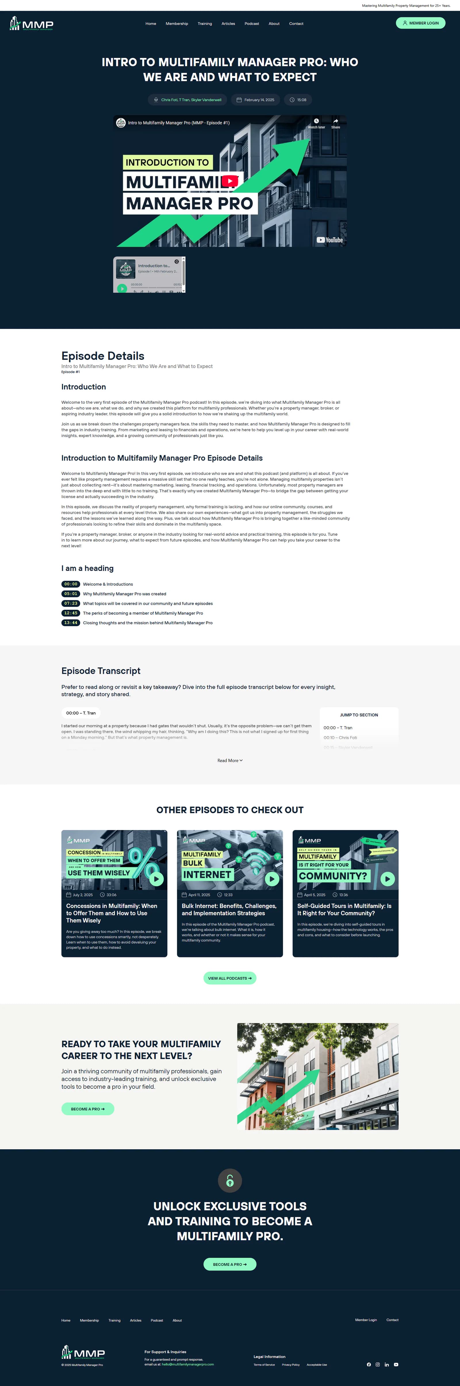 Multifamily Manager Pro podcast episode page