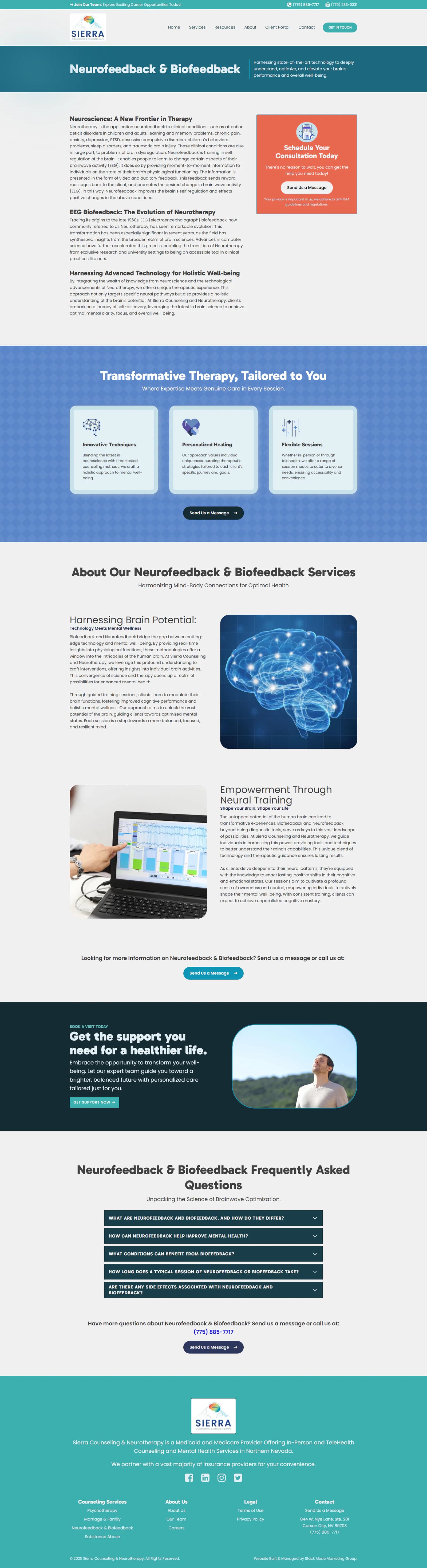 Sierra Counseling & Neurotherapy service page