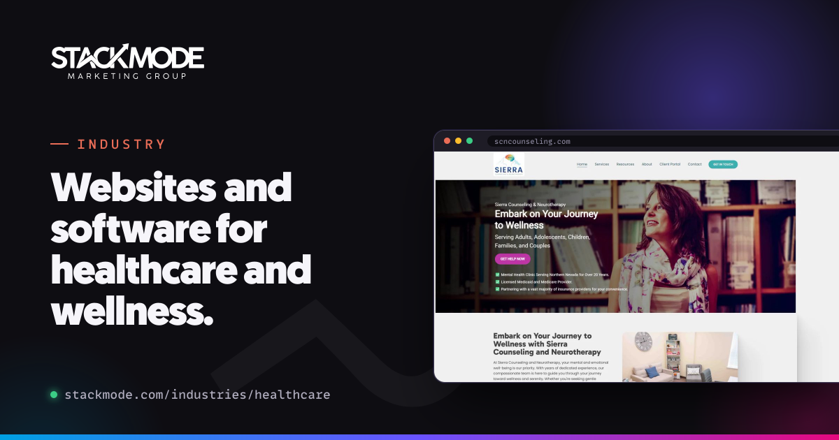 Healthcare and Wellness Website Design | Stack Mode