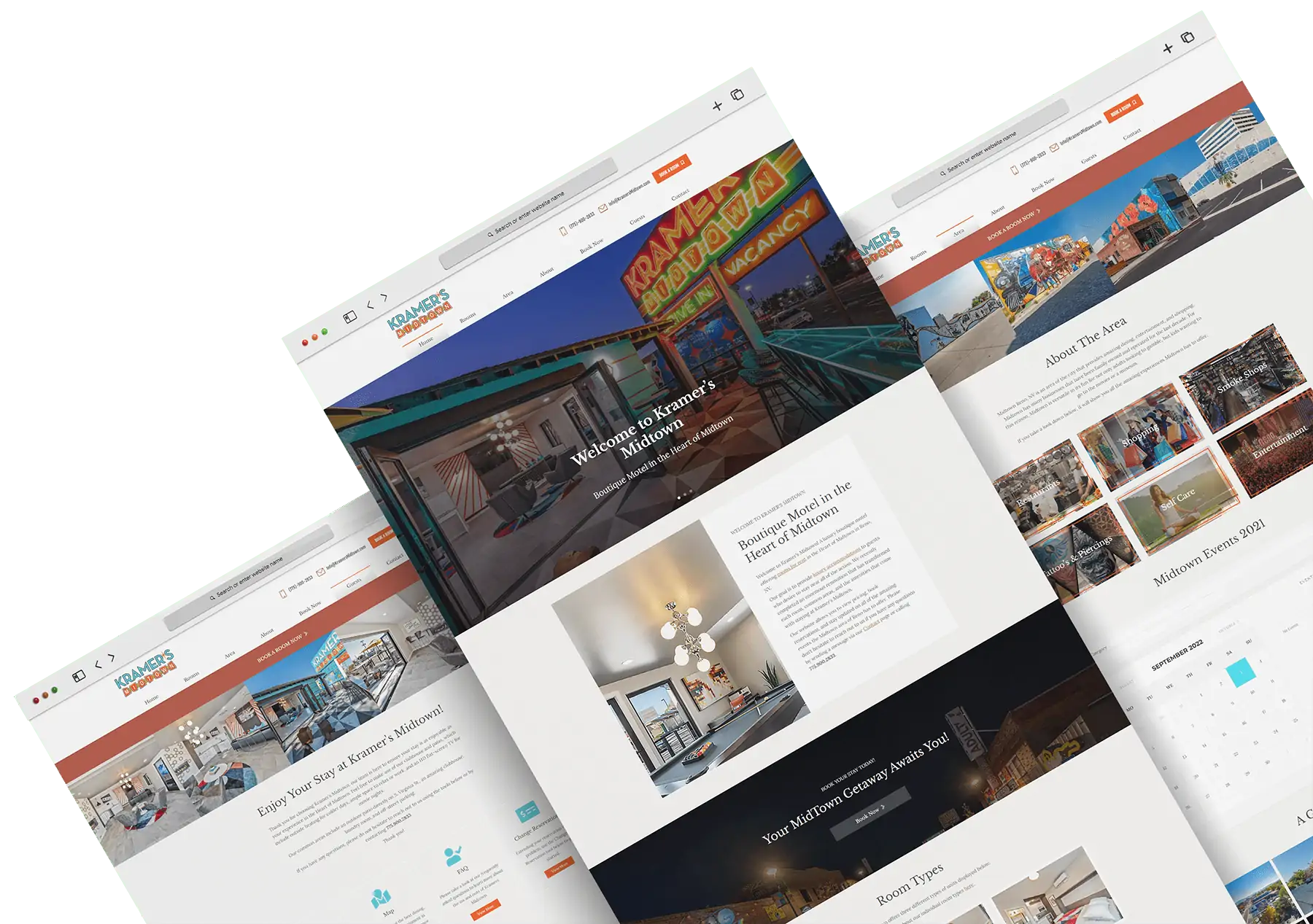 Portfolio Snapshot of Kramer's Midtown Website