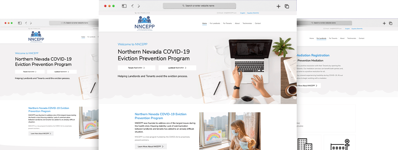 Web Design Project Snapshot of NNCEPP Website