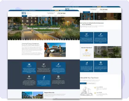 Web Design Project Snapshot for Dickson Commercial Group