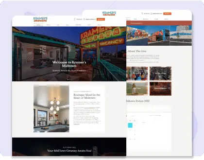 Web Design Project Snapshot for Kramer's Midtown