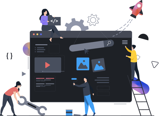 Web Design Team Building a Custom Website