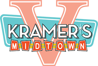 Vramers V Midtown logo featuring vibrant colors and bold typography for brand recognition in entertainment and local business marketing.