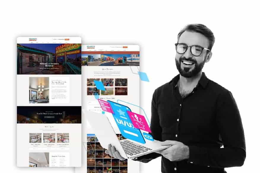 Responsive web design showcasing travel and tourism website development services by Stack Mode Marketing Group.