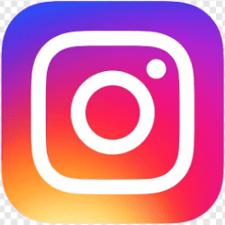 - A colorful Instagram logo with a gradient background in shades of purple, pink, orange, and yellow.