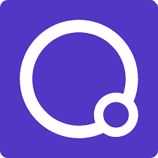 A modern digital marketing agency logo featuring bold purple and white design elements, representing innovative marketing solutions and brand growth.