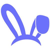 Easter bunny headband with bunny ears in soft purple and white, perfect for Easter celebrations and spring events.