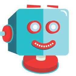 Robotic chatbot for customer service and AI automation at Stack Mode Marketing Group.