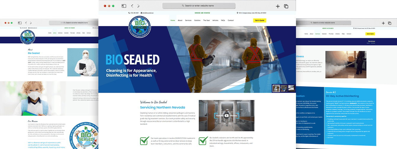 Bio Sealed professional cleaning and disinfecting services for health and safety in commercial and residential spaces in Northern Nevada.