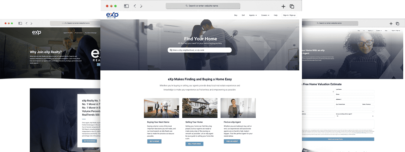 Finding your ideal home with eXp Realty real estate platform for home buying and selling services in the US and Canada.